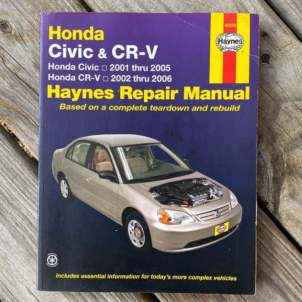 Haynes Honda Civic  Crv 200106 Repair Manual